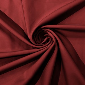 Burgundy Dull 4 Way Stretch Crepe Fabric/Medium Crepe-Bridal Fabric/Apparel Fabric/Polyester Crepe-Spandex/