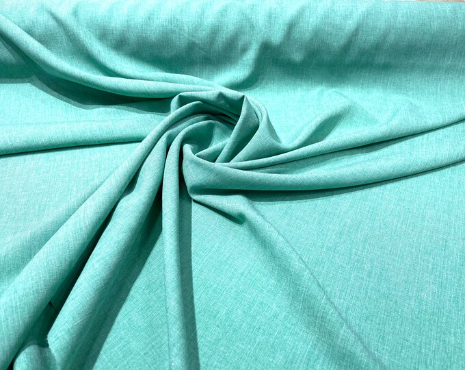 Mint Two-Tone Melange Poplin 58” Wide/ Polyester Poplin Fabric.