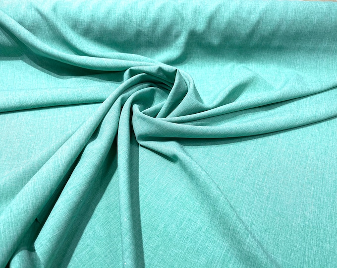 Mint Two-Tone Melange Poplin 58” Wide/ Polyester Poplin Fabric.