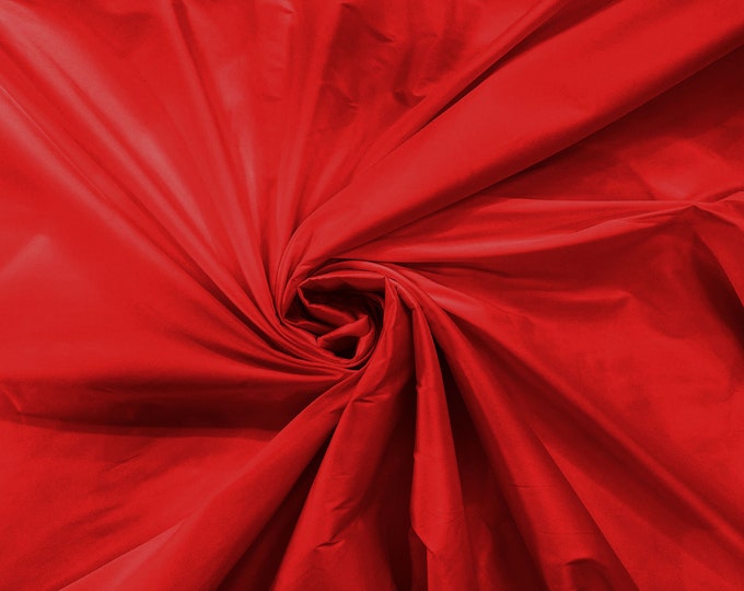 Red 100% Polyester Imitation Silk Taffeta Fabric 55" Wide/Costume/Dress/Cosplay/Wedding.