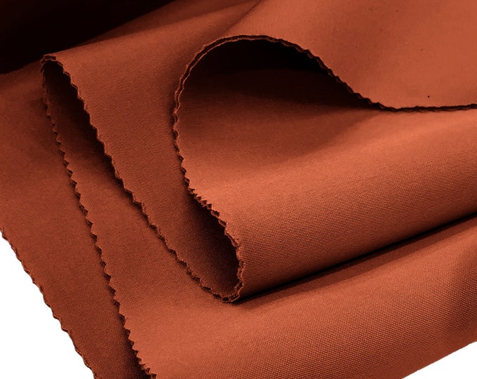 Rust Neoprene Scuba Super Techno Fabric-2mm Thick-Solid Colors Collection-Sold by the Yard.