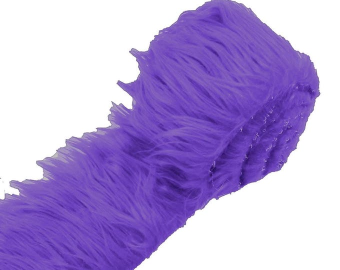 Purple Faux Fur Fabric, Soft Shaggy Fur for Cosplay, Crafts, and Home Decor