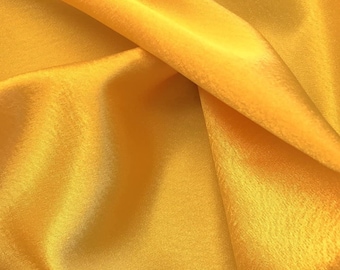 Yellow Crepe Back Satin Bridal Fabric Draper-Prom-wedding-nightgown- Soft 58"-60" Inches Sold by The Yard.