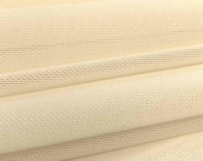 Beige 58/60" Wide Solid Stretch Power Mesh Fabric Nylon Spandex Sold By The Yard.