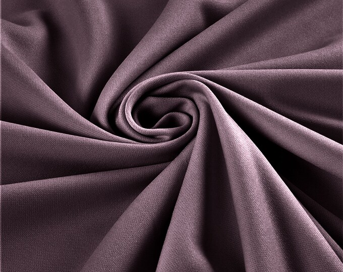 Dark Mauve Stretch Crepe Scuba Techno Knit Polyester Spandex Fabric for Bows, Top Knots, Head Wraps, Clothes, Costumes, Crafts