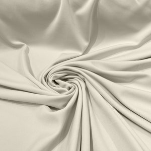 Off White 59/60&quot; Wide 100% Polyester Wrinkle Free Stretch Double Knit Scuba Fabric/cosplay/costumes.