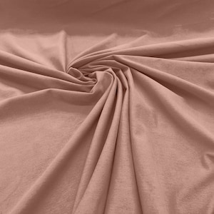 Blush Pink 58/60&quot; Wide  Cotton Jersey Spandex Knit Blend 95% Cotton 5 percent Spandex/Stretch Fabric/Costume