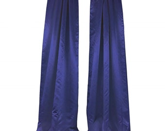 New Creations Fabric & Foam Inc Bridal Satin Backdrop, 1 Pair with 4" Rod Pocket, 5 Feet Wide x 8 Feet High