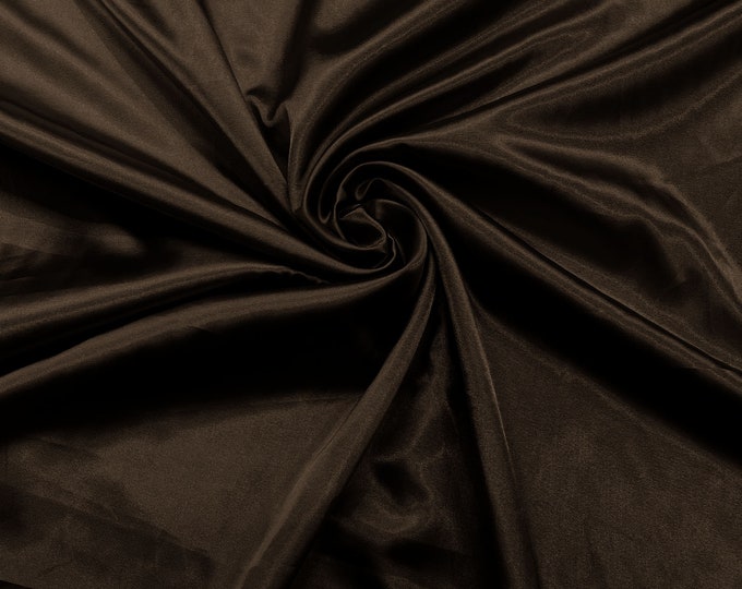 Brown Light Weight Silky Stretch Charmeuse Satin Fabric/60" Wide/Cosplay.