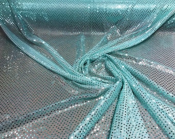 New Creations Fabric & Foam Inc, 44/45" Wide Faux Confetti Sequin Knit Shiny Dot Fabric By The Yard