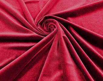 Fuchsia Stretch Velvet Fabric 58" Wide| Apparel Costumes, Sold By The Yard