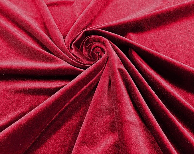 Fuchsia Stretch Velvet Fabric 58" Wide| Apparel Costumes, Sold By The Yard
