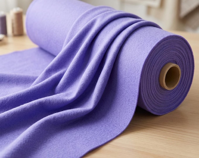 Lavender Acrylic Craft Felt Fabric By The Yard, 72 Inch Wide Felt Material, Soft Felt Fabric for DIY Crafts, School Projects, Costumes