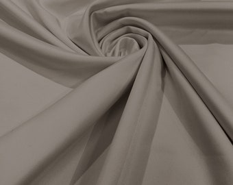 Stone Matte Lamour Satin Fabric (Peau de Soie) Duchess Bridesmaid| 58" Wide| Bridal Dresses.