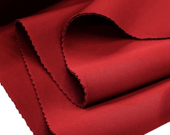 Red 58/60" Wide 90% Polyester / 10 percent Spandex Neoprene Scuba Fabric Sold By The Yard.