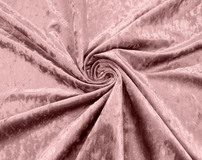 Rose Pink Stretch Crushed Velvet Fabric/58 Inches Wide/Cosplays.