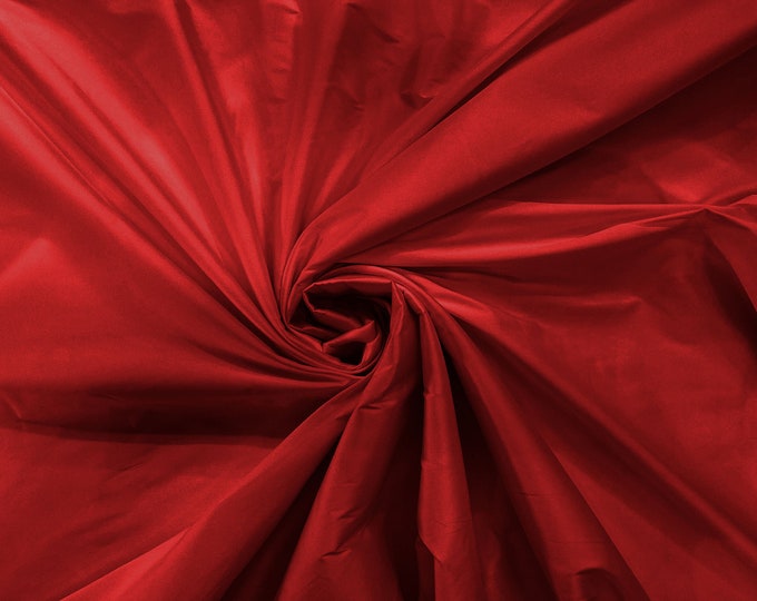 Apple Red 100% Polyester Imitation Silk Taffeta Fabric 55" Wide/Costume/Dress/Cosplay/Wedding.