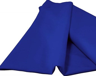 Royal Blue 60" Wide 100% Polyester Spun Poplin Fabric Sold By The Yard.