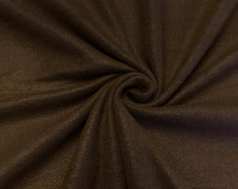 Brown Solid Polar Fleece Fabric Anti-Pill 58" Wide | Soft Polyester Blanket, Jacket.