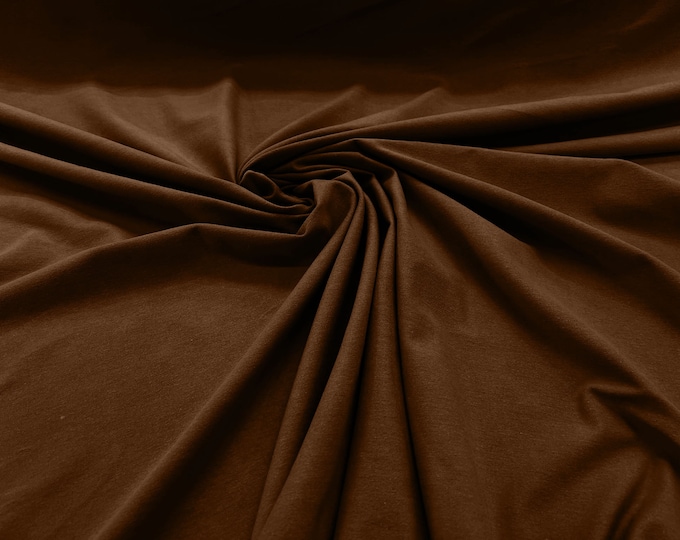 Cinnamon 58/60" Wide  Cotton Jersey Spandex Knit Blend 95% Cotton 5 percent Spandex/Stretch Fabric/Costume