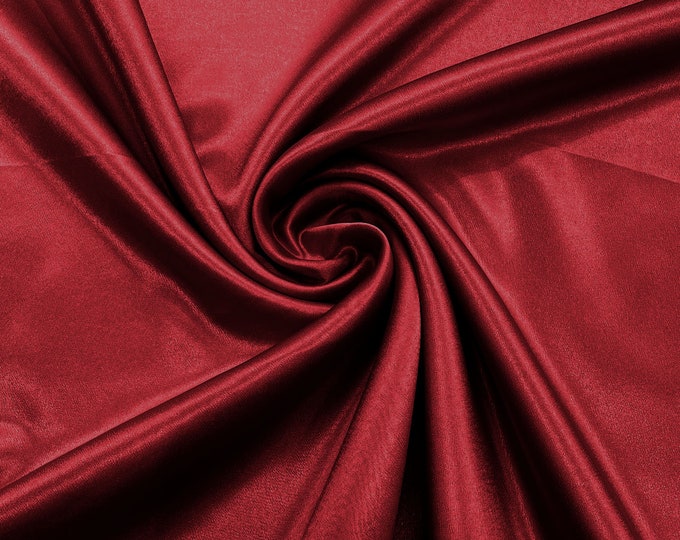Cranberry Crepe Back Satin Bridal Fabric Draper/Prom/Wedding/58" Inches Wide Japan Quality.