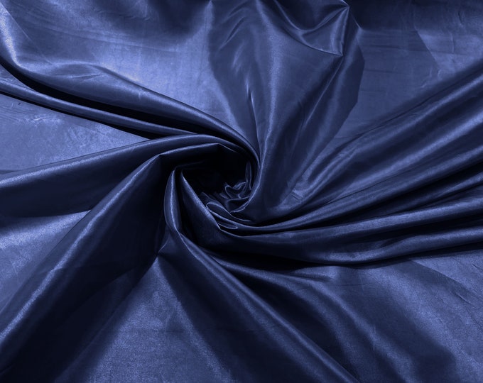 Solid Taffeta Fabric/ Taffeta Fabric By the Yard/ Apparel, Costume, Dress, Cosplay, Wedding. Navy Blue