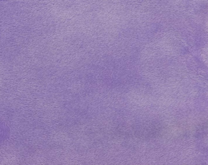 Lavender Minky Smooth Soft Solid Plush Faux Fake Fur Fabric Polyester- Sold by the yard.