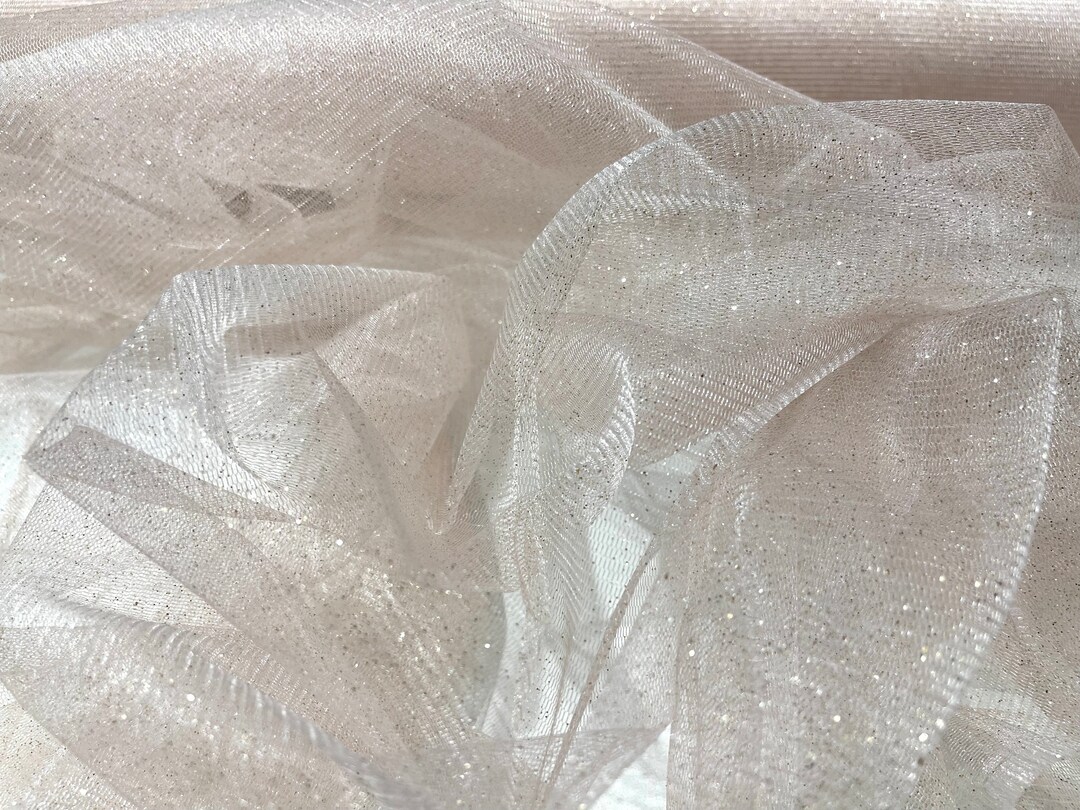 Blush Pink Sparkle Tulle Glitter Fabric Shimmer/ Tulle Glitter for ...
