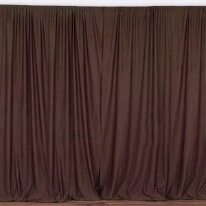 Brown SEAMLESS Backdrop Drape Panel, All Sizes Available in Polyester Poplin, Party Supplies Curtains.