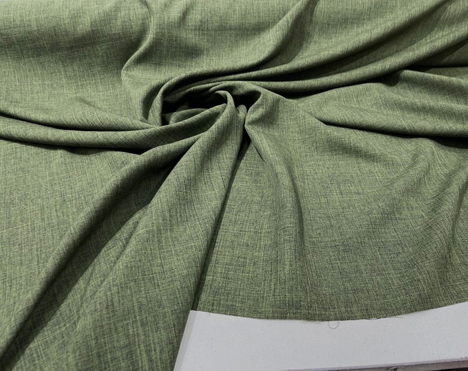 Olive Green Two-Tone Melange Poplin 58” Wide/ Polyester Poplin Fabric.