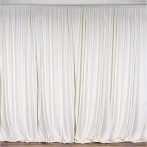 Ivory SEAMLESS Backdrop Drape Panel, All Sizes Available in Polyester Poplin, Party Supplies Curtains.