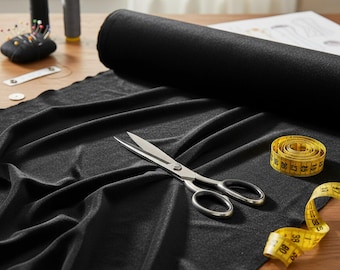 Black Stretch Velvet Fabric 58" Wide| Apparel Costumes, Sold By The Yard