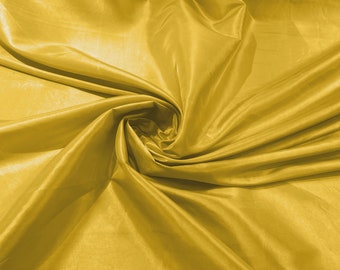 Solid Taffeta Fabric/ Taffeta Fabric By the Yard/ Apparel, Costume, Dress, Cosplay, Wedding. Yellow