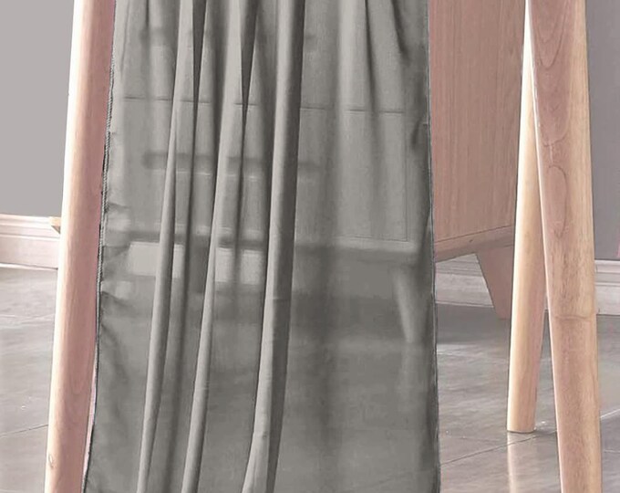 Grey - Chiffon Sheer Table Runner for Wedding, Decorations for Birthday Parties, Banquets, Engagements.