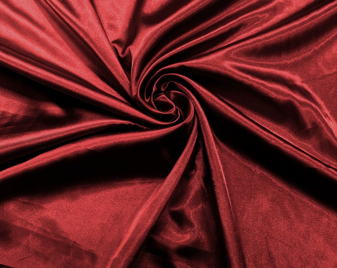 Cranberry Light Weight Silky Stretch Charmeuse Satin Fabric/60" Wide/Cosplay.