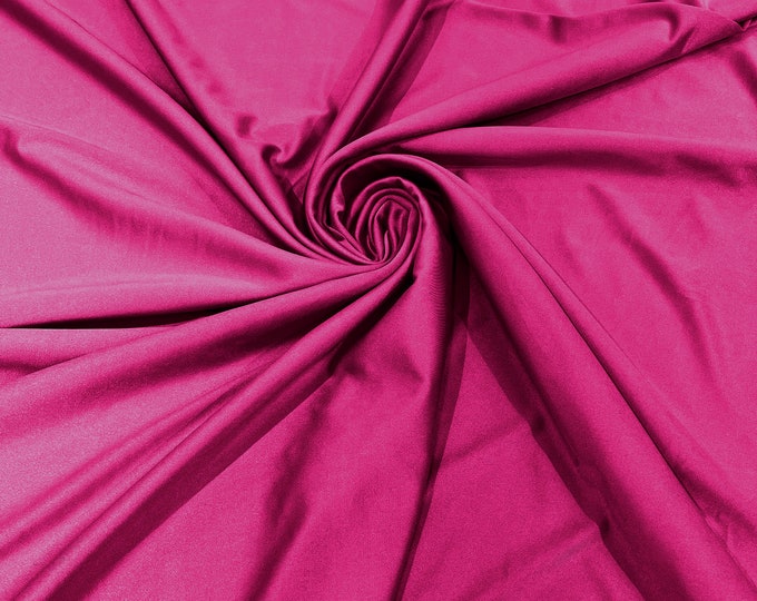 Neon Pink Shiny Milliskin Nylon Spandex Fabric 4 Way Stretch 58" Wide Sold by The Yard