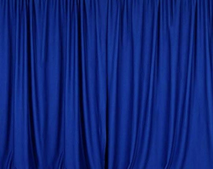 Royal Blue SEAMLESS Backdrop Drape Panel, All Sizes Available in Polyester Poplin, Party Supplies Curtains.