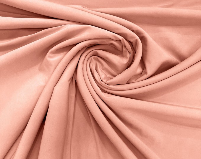 Blush 58" Wide ITY Fabric Polyester Knit Jersey 2 Way  Stretch Spandex Sold By The Yard.