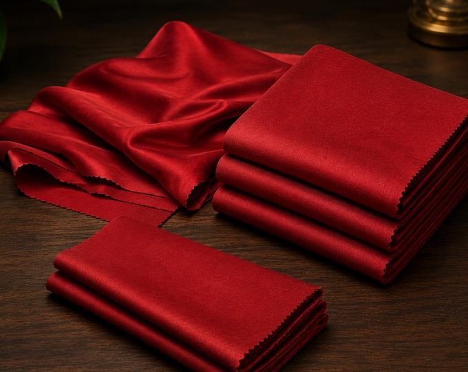 Cherry Red Stretch Taffeta Fabric By The Yard, Two Tone Bridal Taffeta Fabric For Wedding Gowns Dresses Event Decor