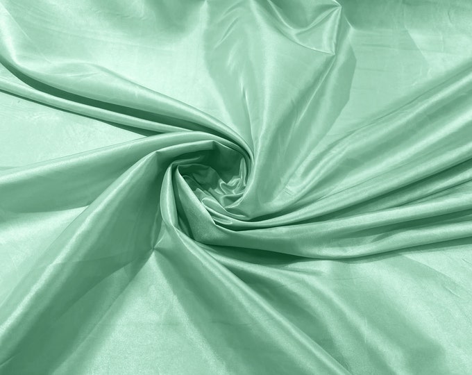 Solid Taffeta Fabric/ Taffeta Fabric By the Yard/ Apparel, Costume, Dress, Cosplay, Wedding. Mint Green