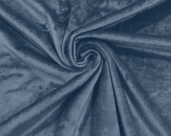 Minky Solid Denim Blue | New Creation Fabric & Foam