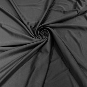 Charcoal Shiny Milliskin Nylon Spandex Fabric 4 Way Stretch 58&quot; Wide Sold by The Yard