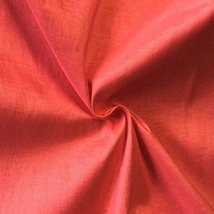 Coral 58&quot; Wide Medium Weight Stretch Two Tone Taffeta Fabric, Sold By The Yard.
