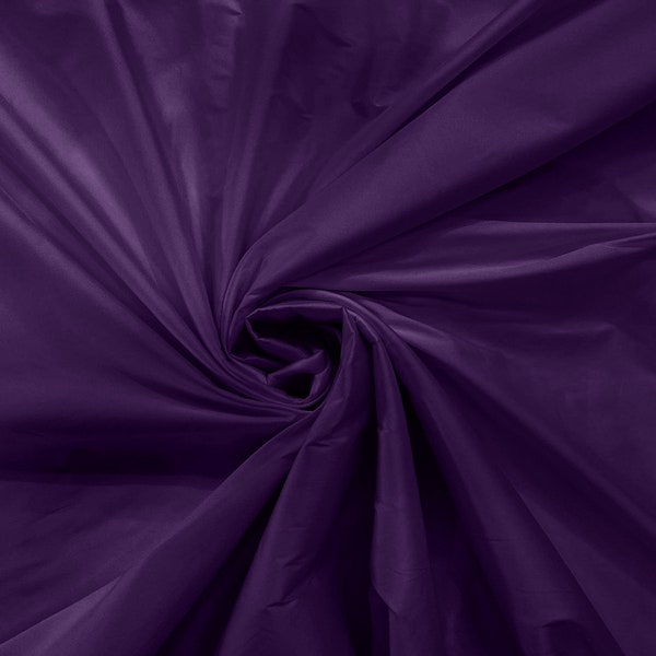 Tissu taffetas imitation soie 100 % polyester prune 139,7 cm de large/costume/robe/cosplay/mariage.