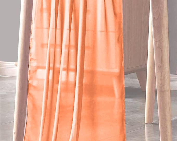 Dark Peach - Chiffon Sheer Table Runner for Wedding, Decorations for Birthday Parties, Banquets, Engagements.