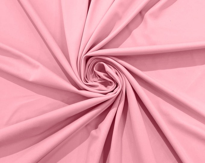 Bubblegum Milliskin Nylon Spandex Stretch Dull Tricot Medium Weight Fabric for Apparel/4 Way Fabric/Swimwear/Activewear/Sportswear/Costume