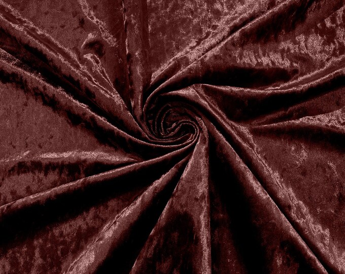 Mulberry Stretch Crushed Velvet Fabric/58 Inches Wide/Cosplays.