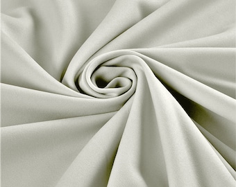 Ivory Stretch Crepe Scuba Techno Knit Polyester Spandex Fabric for Bows, Top Knots, Head Wraps, Clothes, Costumes, Crafts