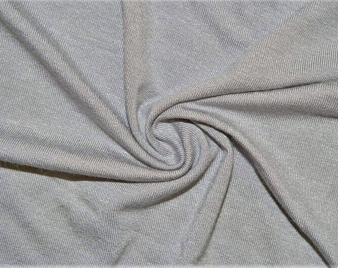 Silver 58/60" Wide  Cotton Jersey Spandex Knit Blend 95% Cotton 5 percent Spandex/Stretch Fabric/Costume