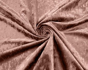 Rose Gold Crushed Velvet Fabric/58 Inches Wide/Cosplays.